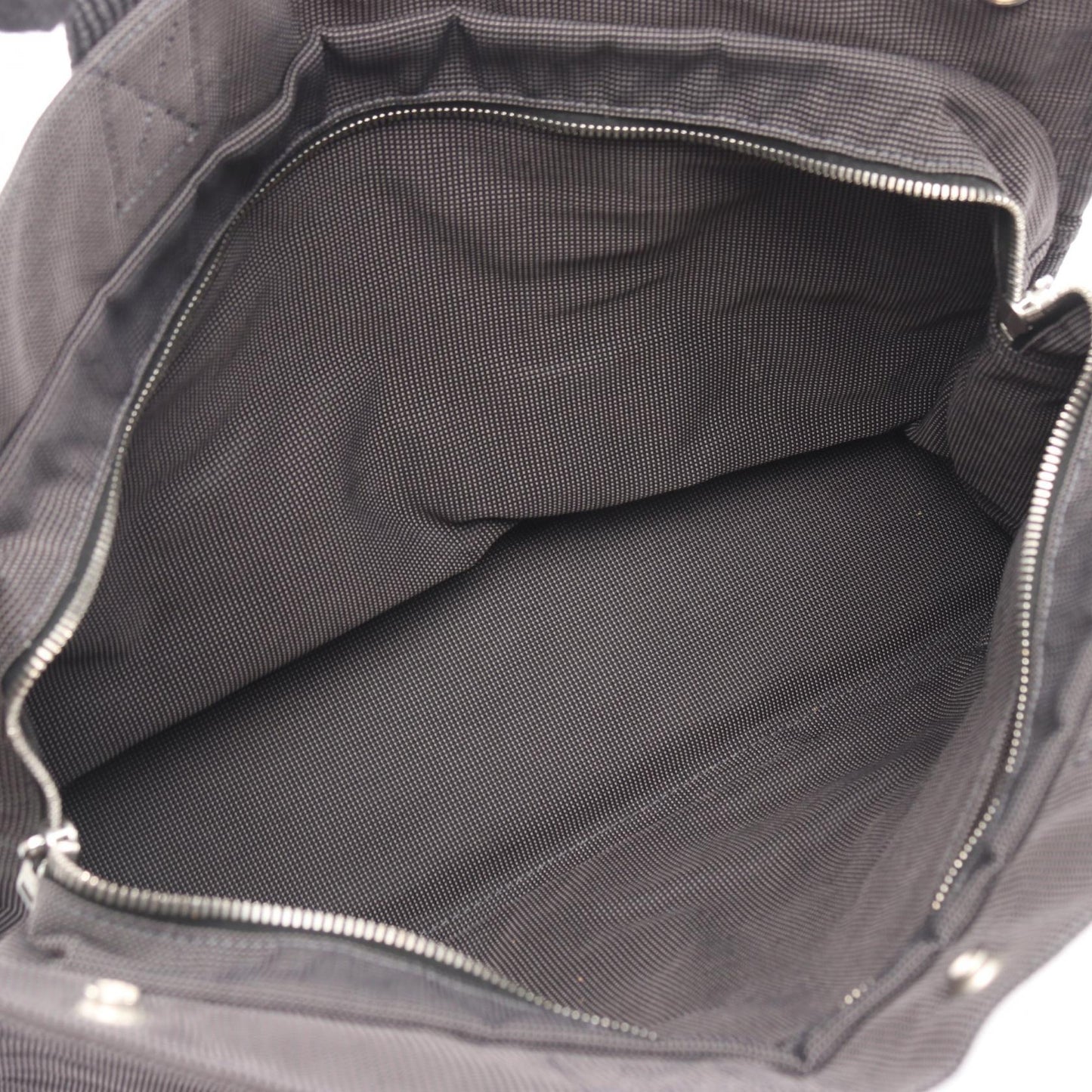 エールラインMM ハンドバッグ トートバッグ ナイロンキャンバス ダークグレー シルバー金具 エルメス バッグ HERMES