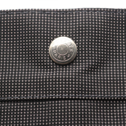 エールラインMM ハンドバッグ トートバッグ ナイロンキャンバス ダークグレー シルバー金具 エルメス バッグ HERMES