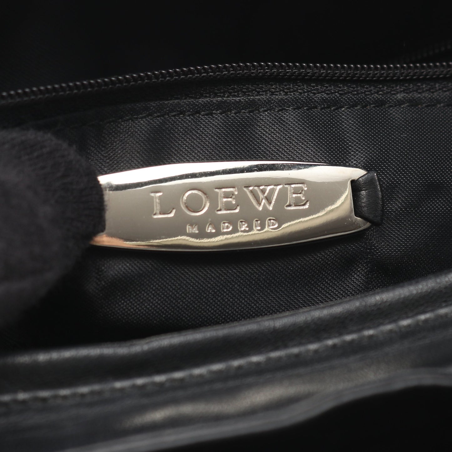 アナグラム 2WAY ハンドバッグ レザー ブラック ロエベ バッグ LOEWE
