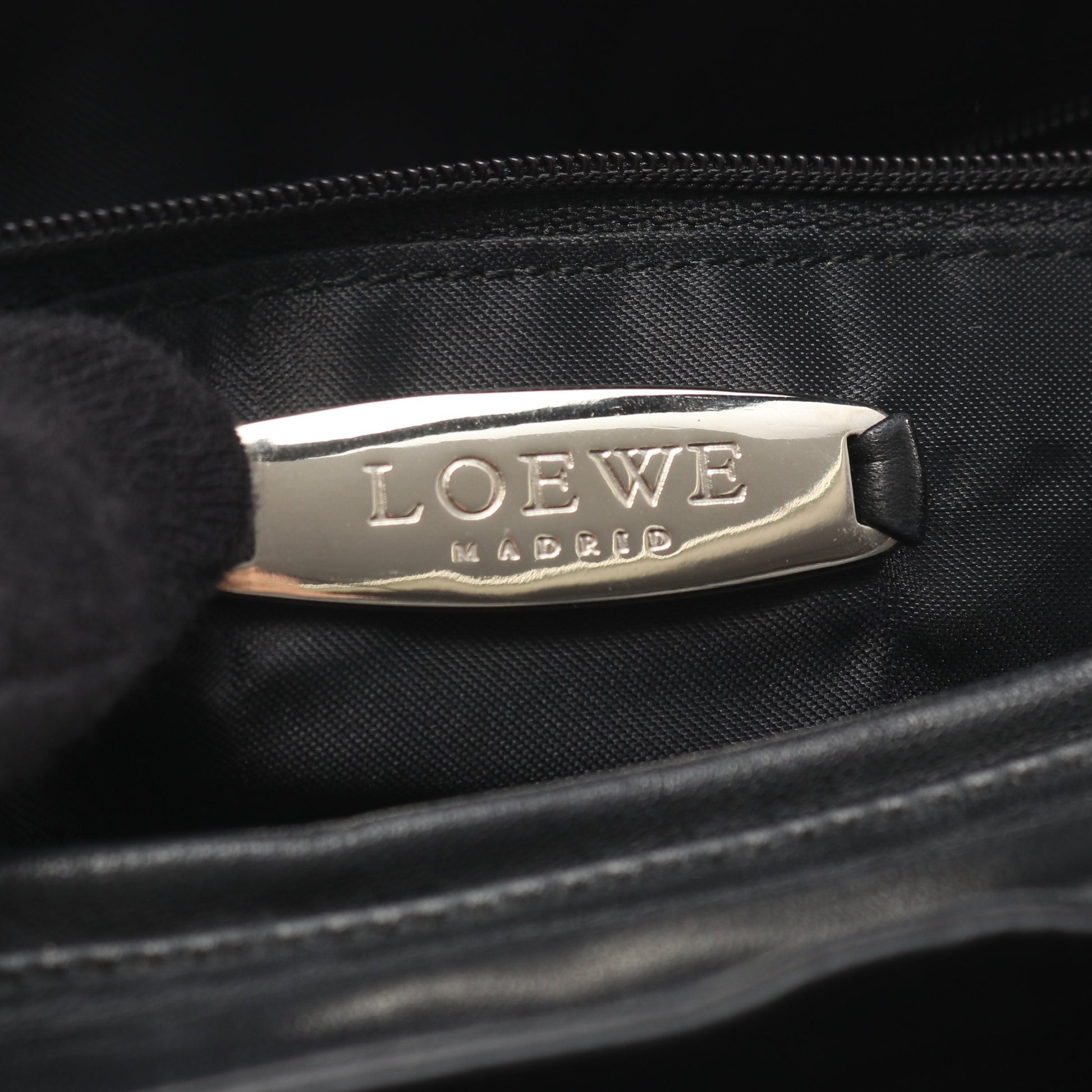 アナグラム 2WAY ハンドバッグ レザー ブラック ロエベ バッグ LOEWE
