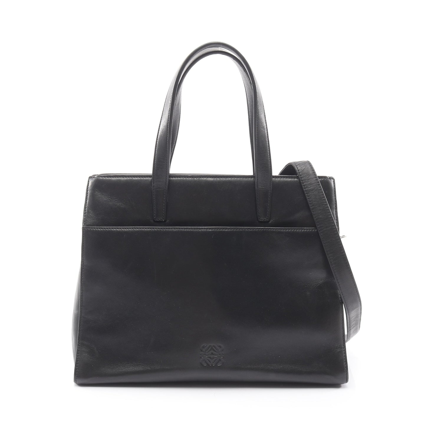 アナグラム 2WAY ハンドバッグ レザー ブラック ロエベ バッグ LOEWE