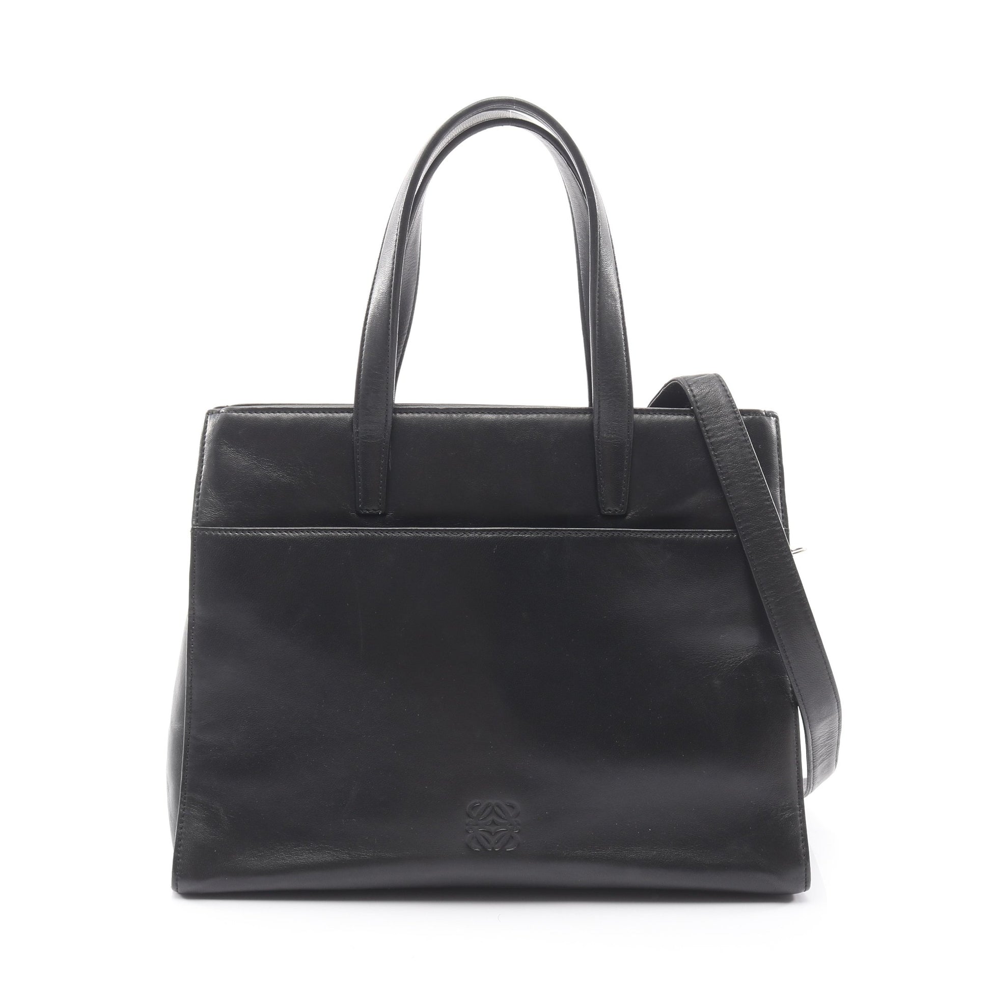 アナグラム 2WAY ハンドバッグ レザー ブラック ロエベ バッグ LOEWE