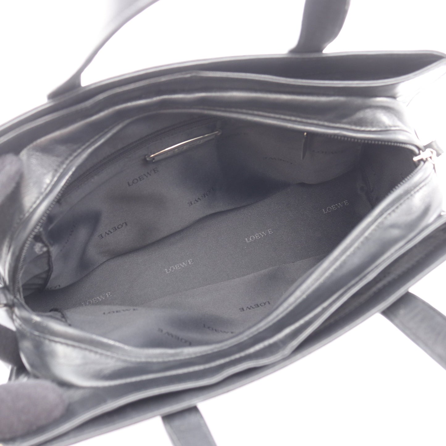 アナグラム 2WAY ハンドバッグ レザー ブラック ロエベ バッグ LOEWE