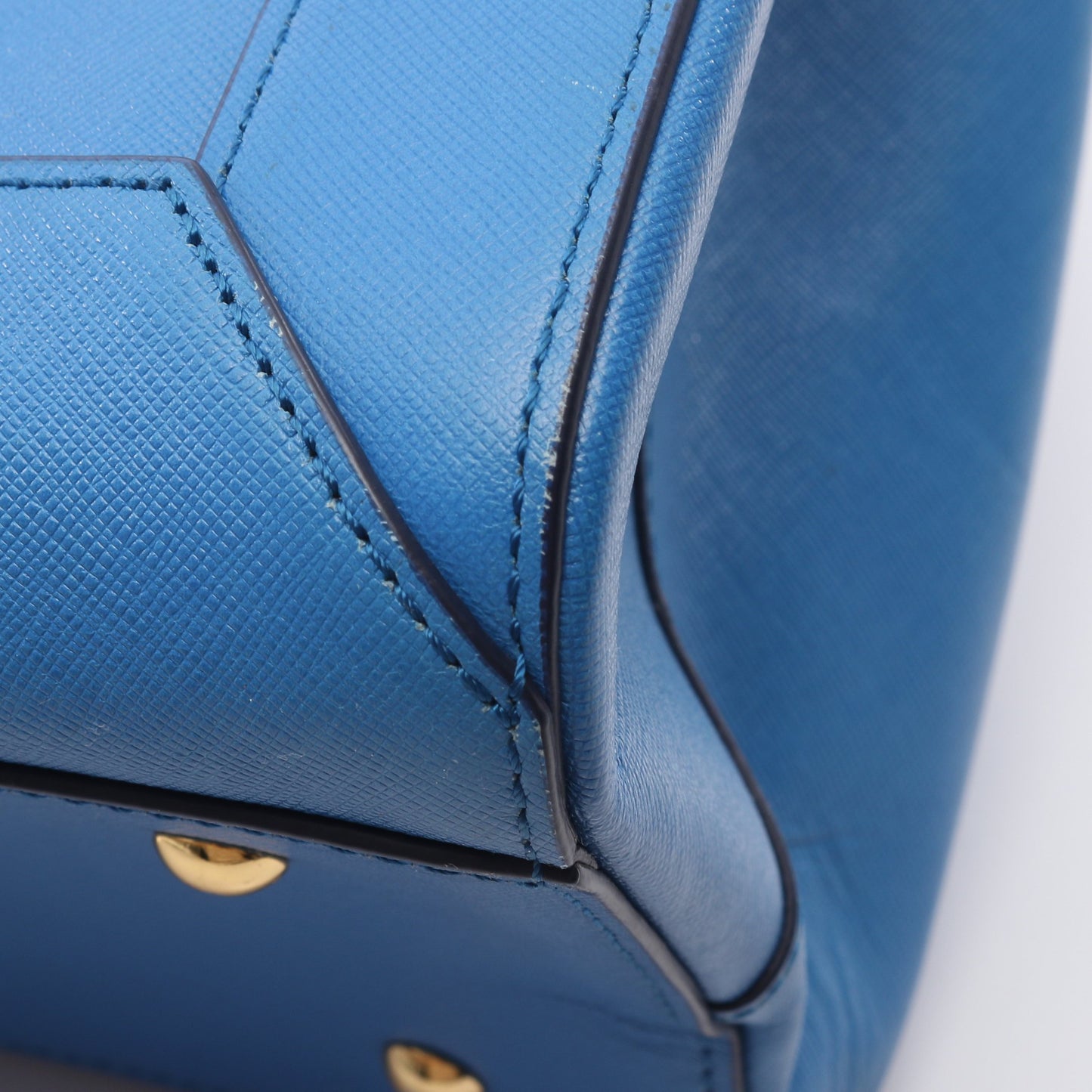 2WAY ハンドバッグ レザー ブルー エムシーエム バッグ MCM