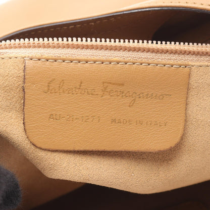 ショルダーバッグ レザー イエローブラウン サルヴァトーレフェラガモ バッグ Salvatore Ferragamo