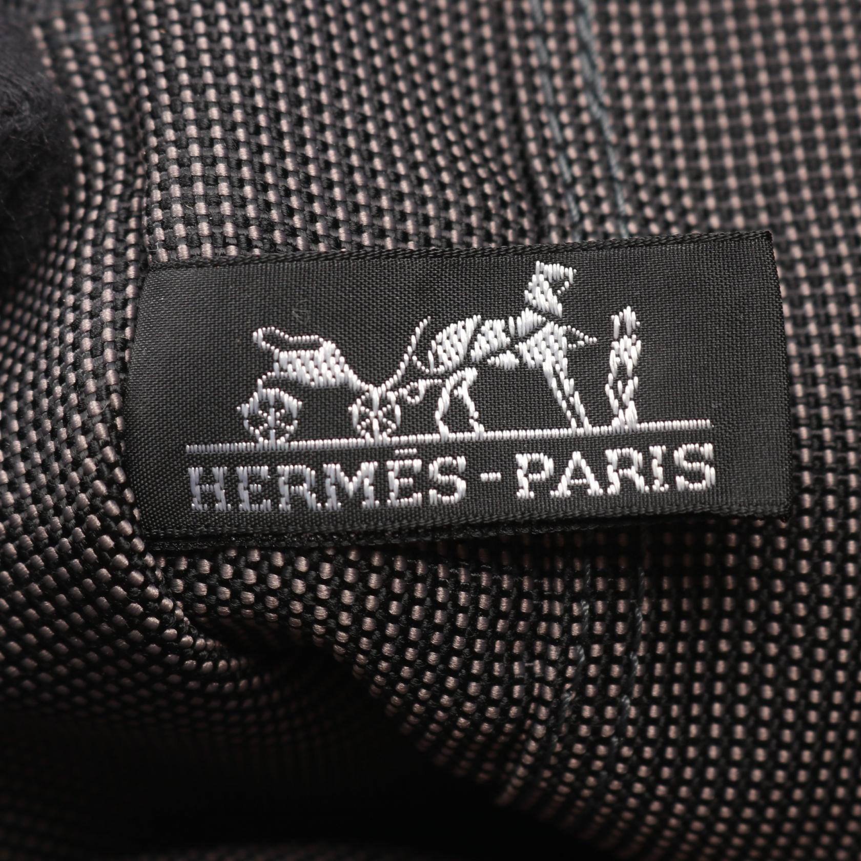 エールライン アドMM バックパック リュックサック ナイロンキャンバス ダークグレー シルバー金具 エルメス バッグ HERMES