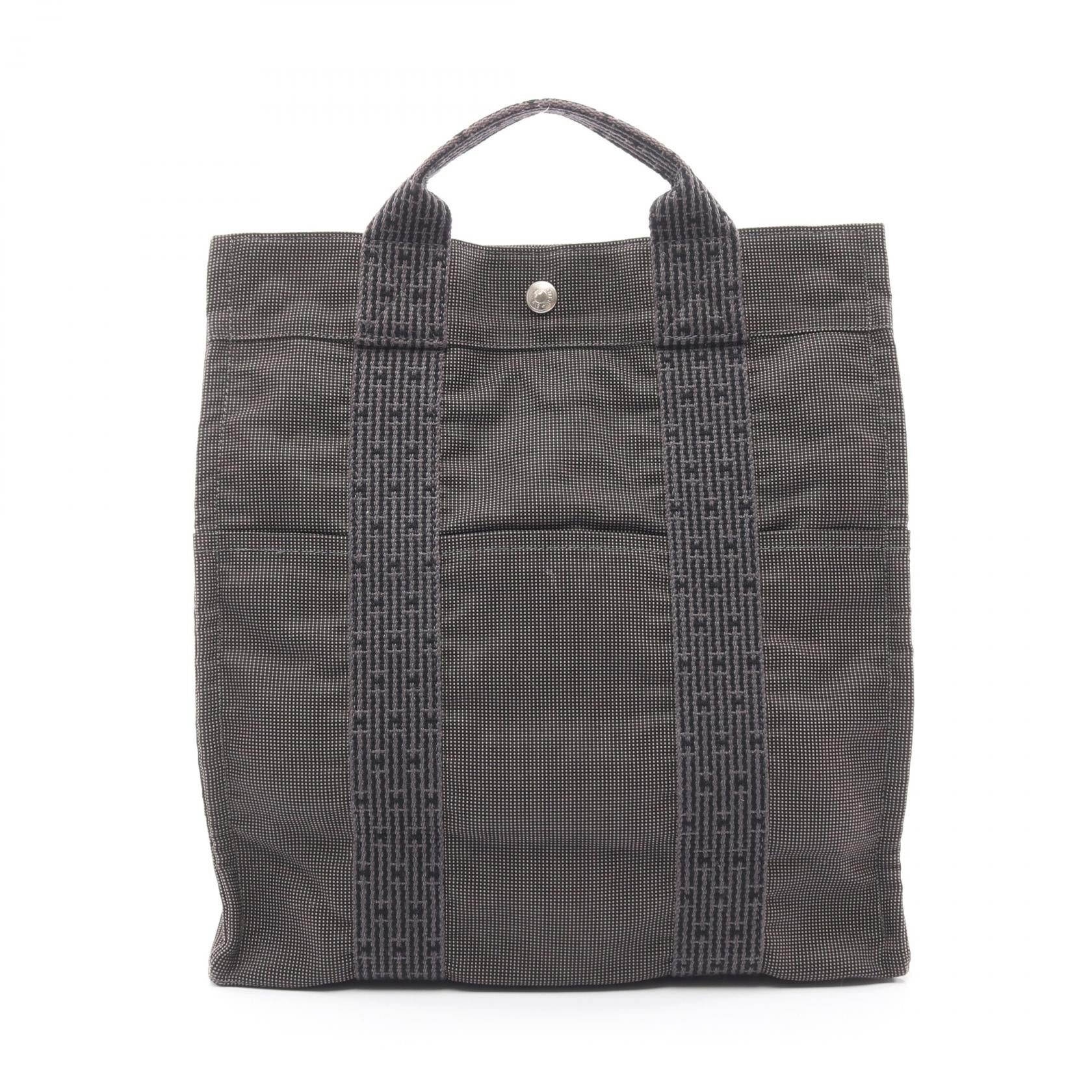 エールライン アドMM バックパック リュックサック ナイロンキャンバス ダークグレー シルバー金具 エルメス バッグ HERMES