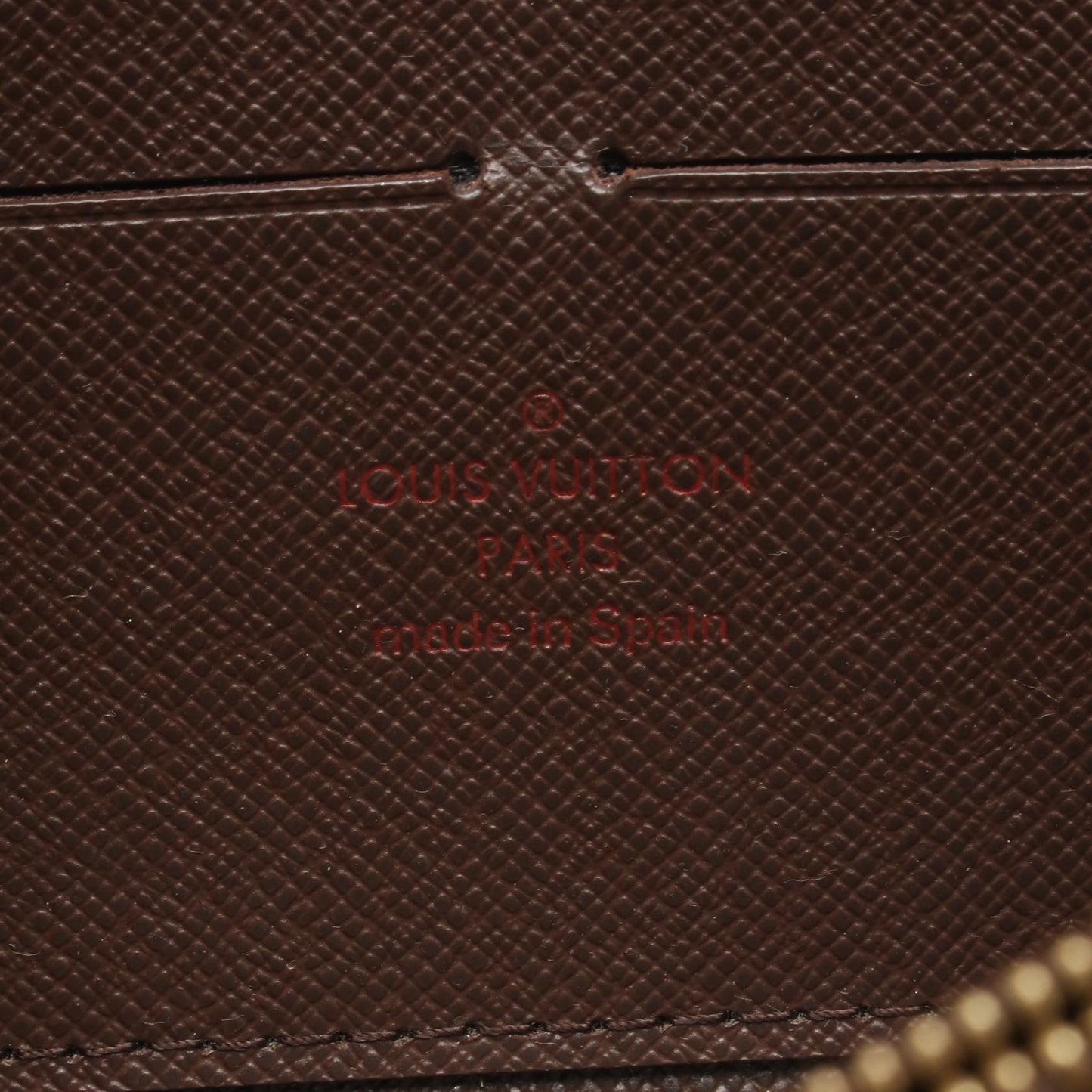 ジッピーウォレット ダミエエベヌ ラウンドファスナー長財布 PVC ブラウン ルイヴィトン 財布・小物 LOUIS VUITTON