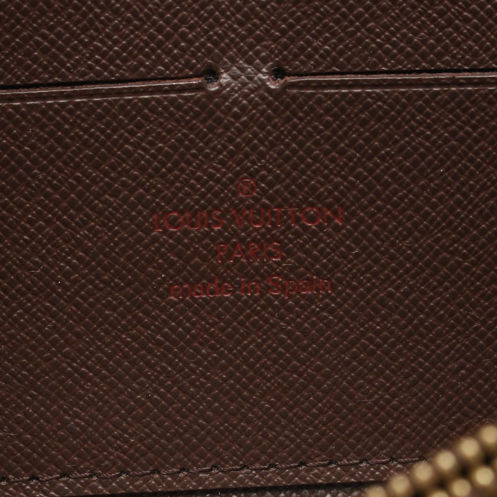 ジッピーウォレット ダミエエベヌ ラウンドファスナー長財布 PVC ブラウン ルイヴィトン 財布・小物 LOUIS VUITTON