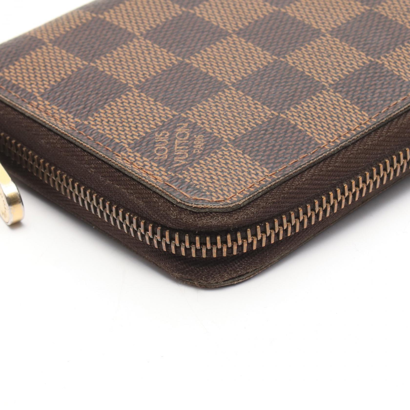 ジッピーウォレット ダミエエベヌ ラウンドファスナー長財布 PVC ブラウン ルイヴィトン 財布・小物 LOUIS VUITTON