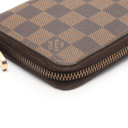 ジッピーウォレット ダミエエベヌ ラウンドファスナー長財布 PVC ブラウン ルイヴィトン 財布・小物 LOUIS VUITTON