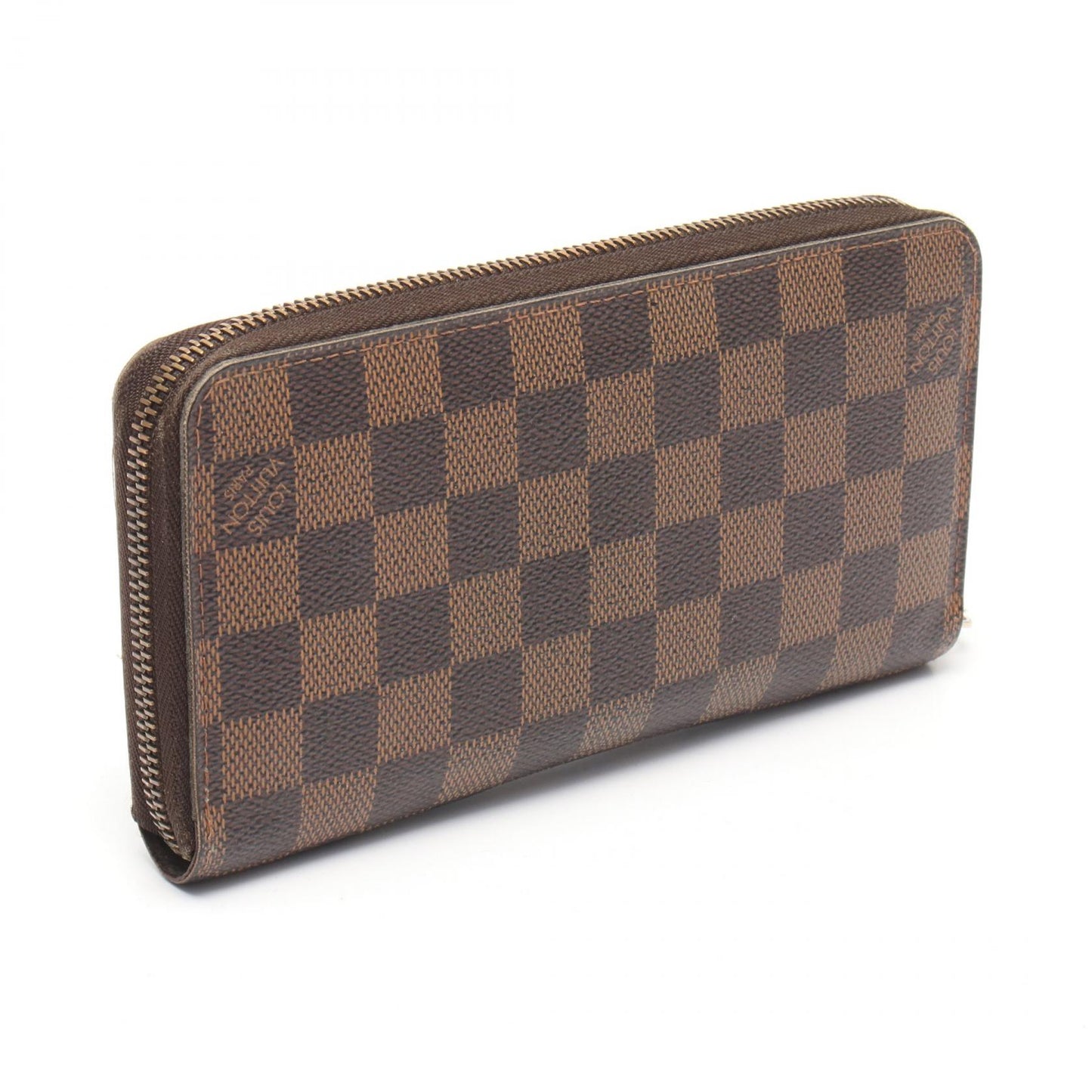 ジッピーウォレット ダミエエベヌ ラウンドファスナー長財布 PVC ブラウン ルイヴィトン 財布・小物 LOUIS VUITTON