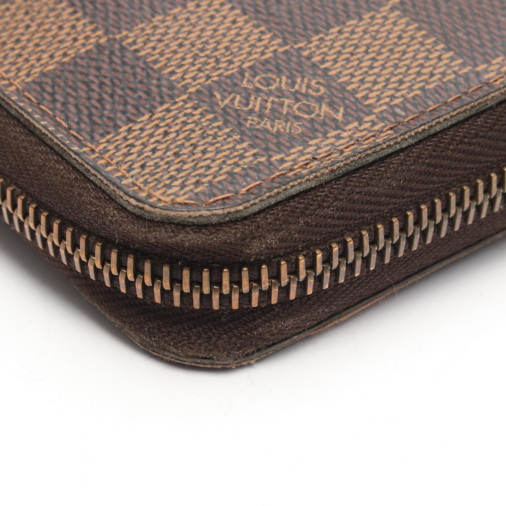 ジッピーウォレット ダミエエベヌ ラウンドファスナー長財布 PVC ブラウン ルイヴィトン 財布・小物 LOUIS VUITTON