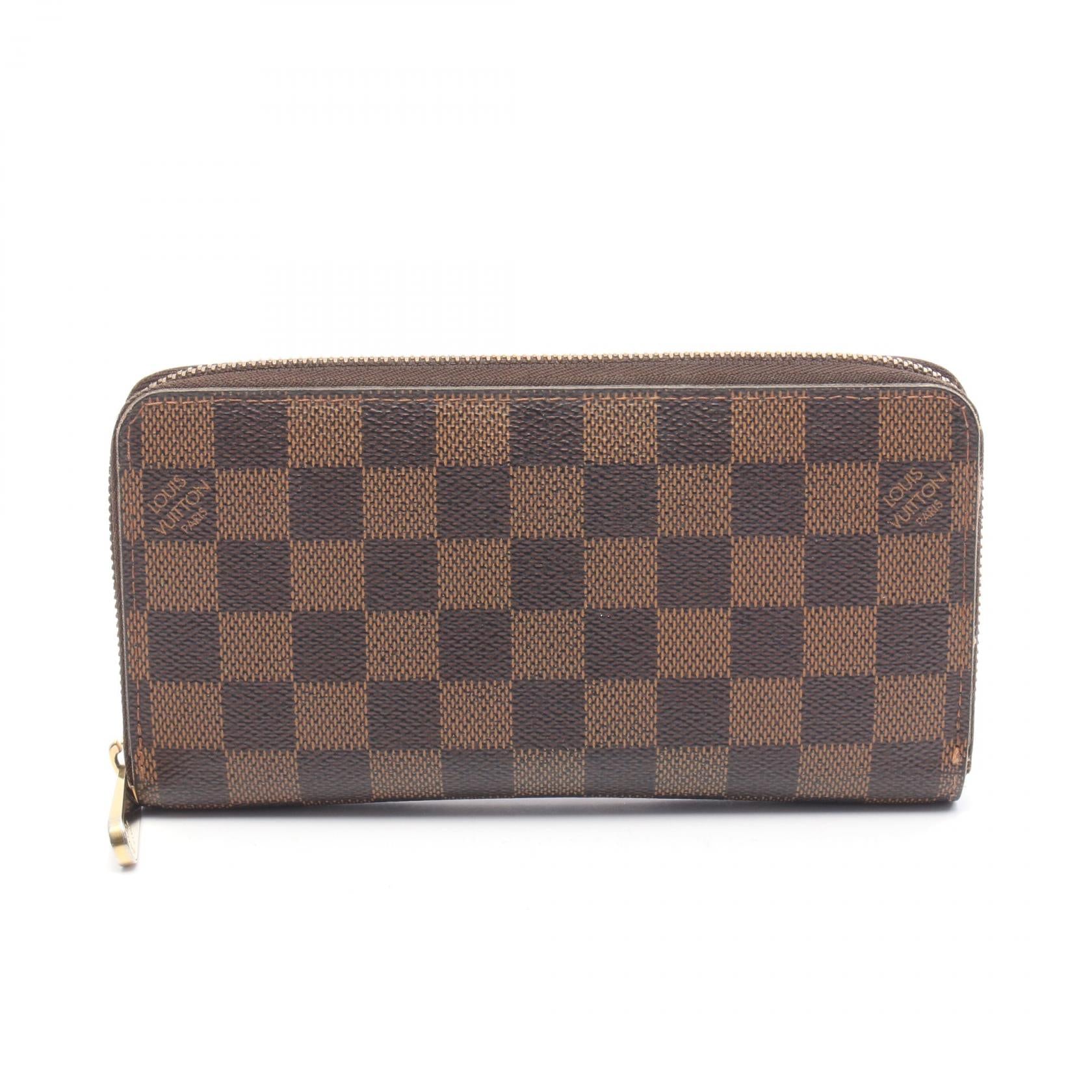 ジッピーウォレット ダミエエベヌ ラウンドファスナー長財布 PVC ブラウン ルイヴィトン 財布・小物 LOUIS VUITTON