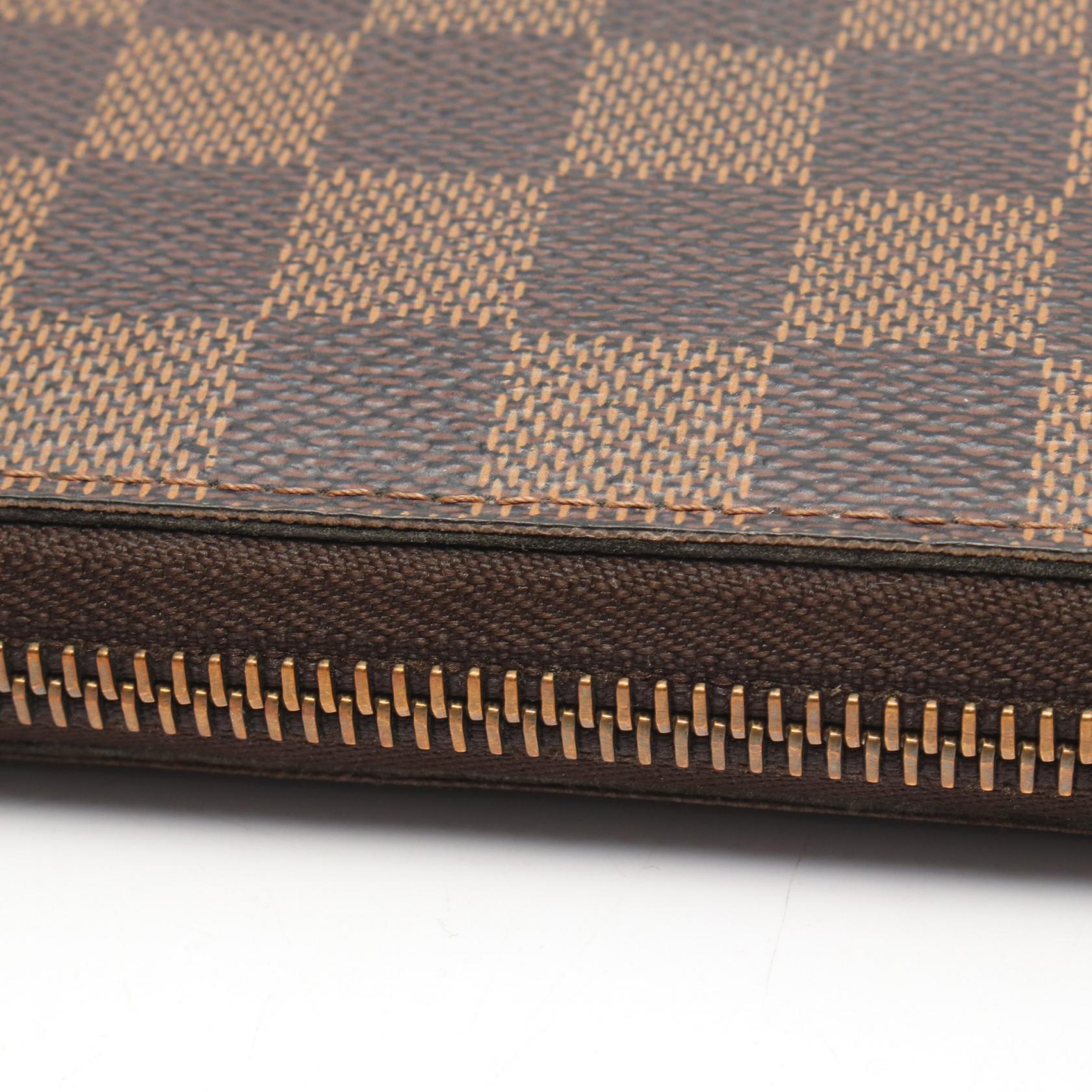 ジッピーウォレット ダミエエベヌ ラウンドファスナー長財布 PVC ブラウン ルイヴィトン 財布・小物 LOUIS VUITTON