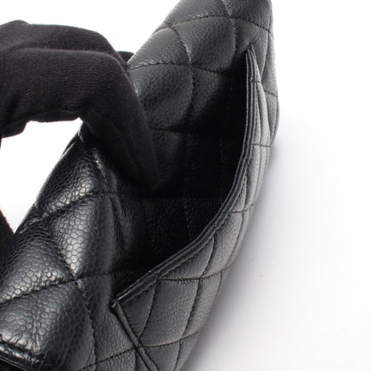 マトラッセ 二つ折り長財布 キャビアスキン ブラック ゴールド金具 シャネル 財布・小物 CHANEL