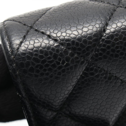 マトラッセ 二つ折り長財布 キャビアスキン ブラック ゴールド金具 シャネル 財布・小物 CHANEL