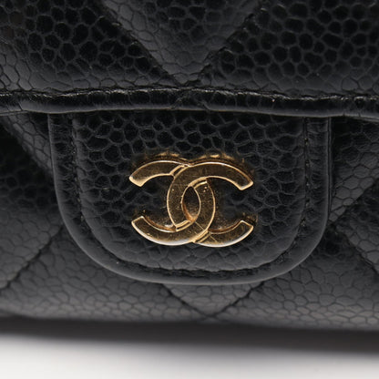 マトラッセ 二つ折り長財布 キャビアスキン ブラック ゴールド金具 シャネル 財布・小物 CHANEL