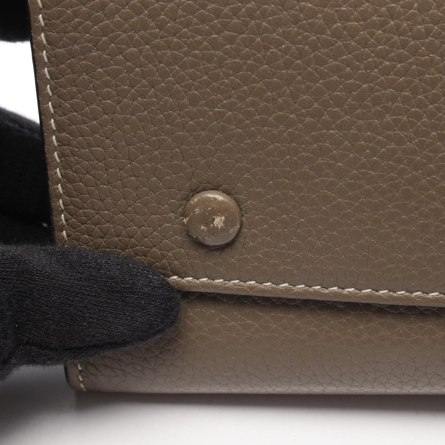 ラージ フラップ マルチファンクション 二つ折り長財布 レザー グレーブラウン イエロー セリーヌ 財布・小物 CELINE