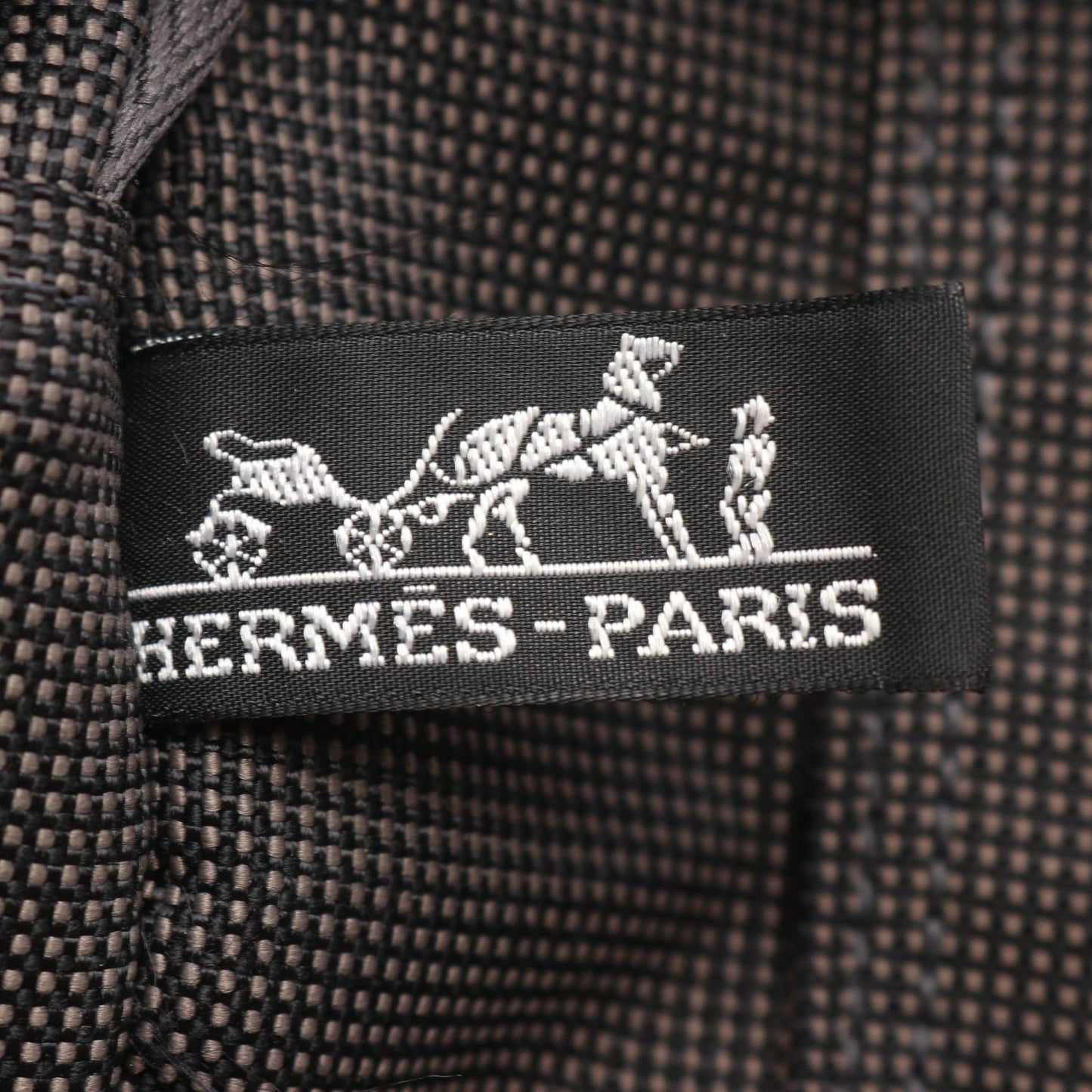 エールラインGM ハンドバッグ トートバッグ ナイロンキャンバス ダークグレー シルバー金具 エルメス バッグ HERMES