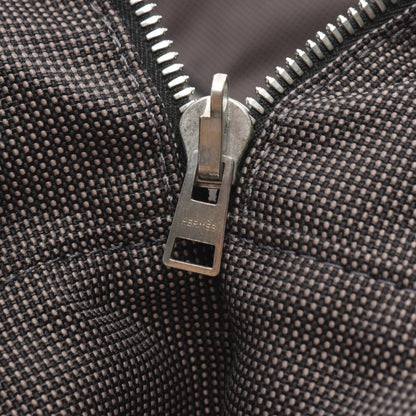 エールラインGM ハンドバッグ トートバッグ ナイロンキャンバス ダークグレー シルバー金具 エルメス バッグ HERMES