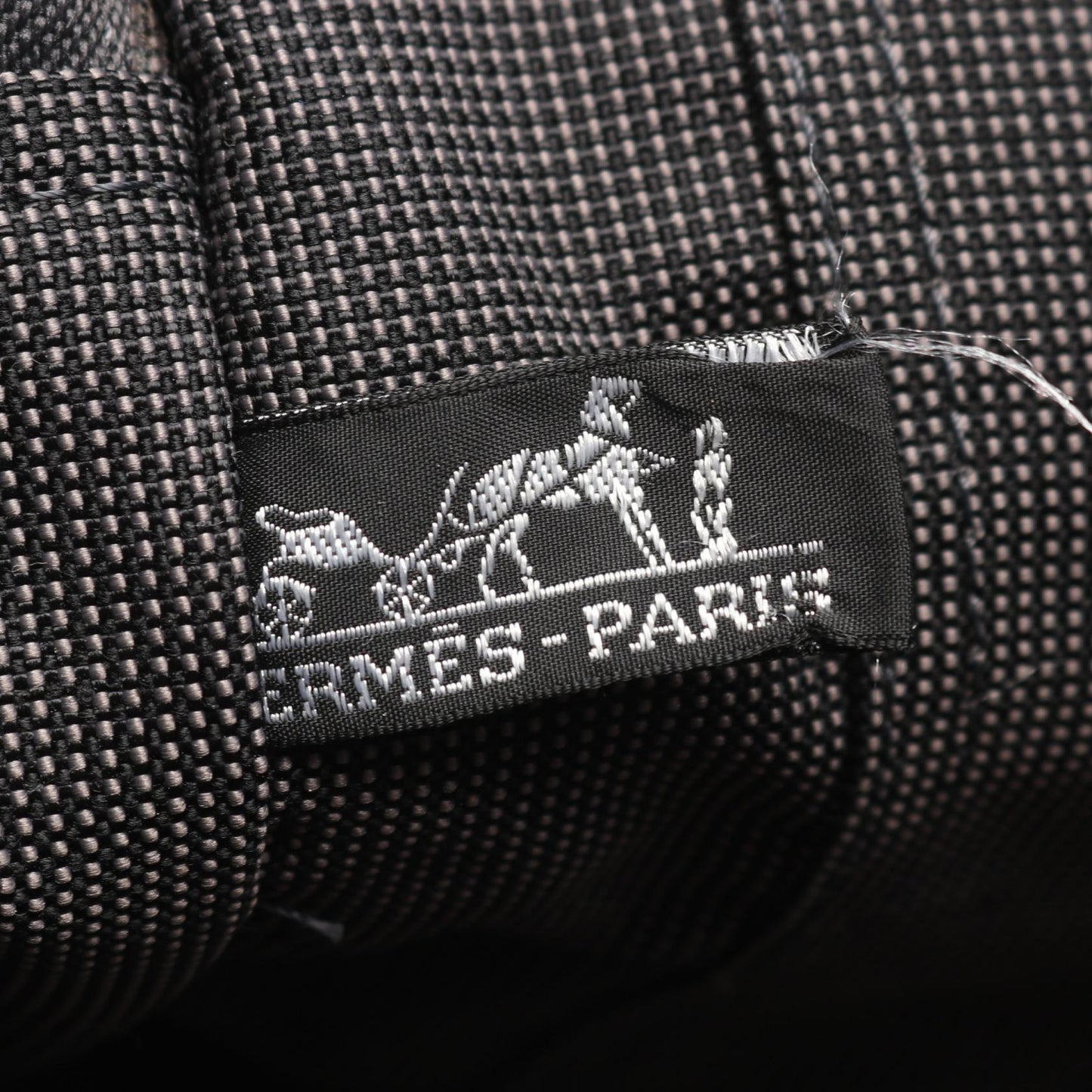 エールラインMM ハンドバッグ トートバッグ ナイロンキャンバス ダークグレー シルバー金具 エルメス バッグ HERMES