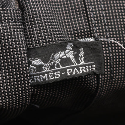 エールラインMM ハンドバッグ トートバッグ ナイロンキャンバス ダークグレー シルバー金具 エルメス バッグ HERMES