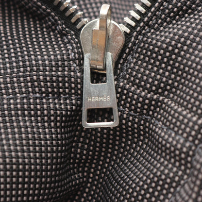 エールラインMM ハンドバッグ トートバッグ ナイロンキャンバス ダークグレー シルバー金具 エルメス バッグ HERMES