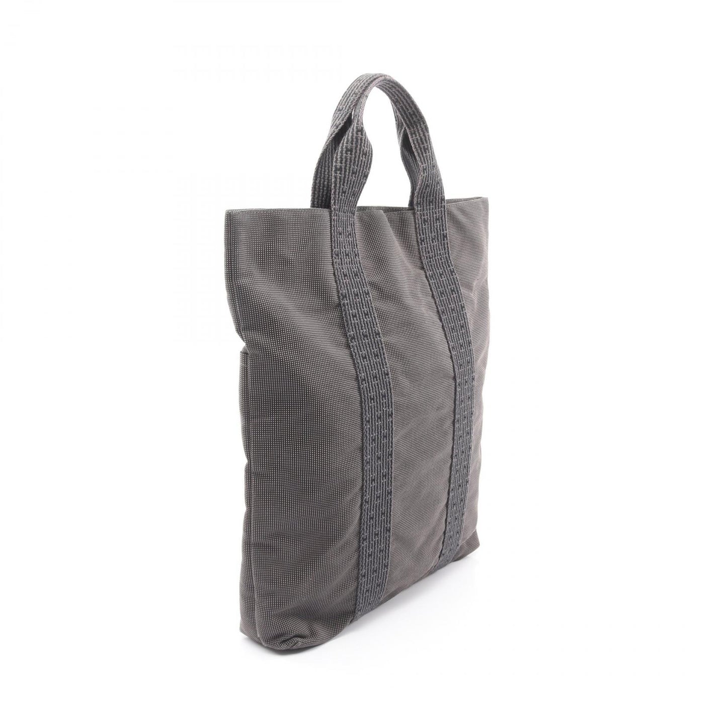 エールライン カバス ハンドバッグ トートバッグ ナイロンキャンバス ダークグレー シルバー金具 エルメス バッグ HERMES