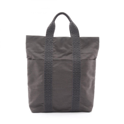 エールライン カバス ハンドバッグ トートバッグ ナイロンキャンバス ダークグレー シルバー金具 エルメス バッグ HERMES