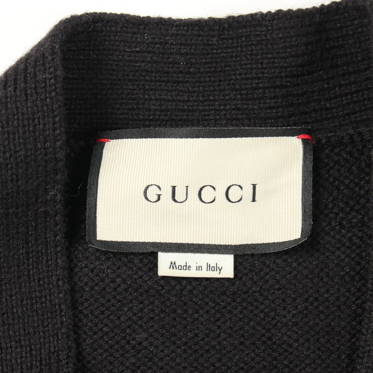 BEE ワッペン カーディガン ウール ブラック グッチ トップス GUCCI