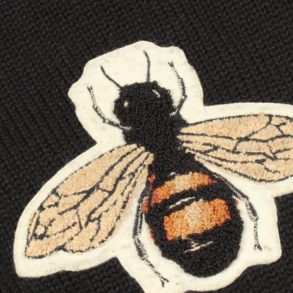 BEE ワッペン カーディガン ウール ブラック グッチ トップス GUCCI
