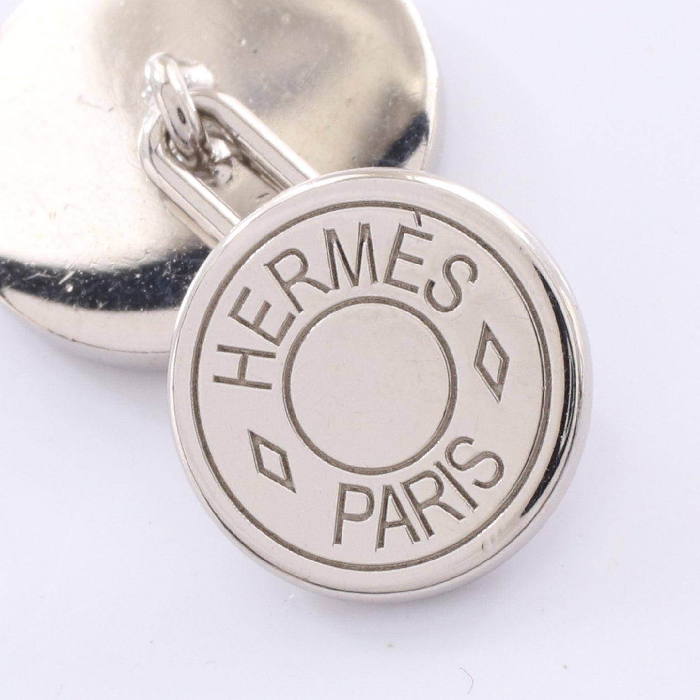 セリエ カフスボタン レザー シルバー ブラウン エルメス 財布・小物 HERMES