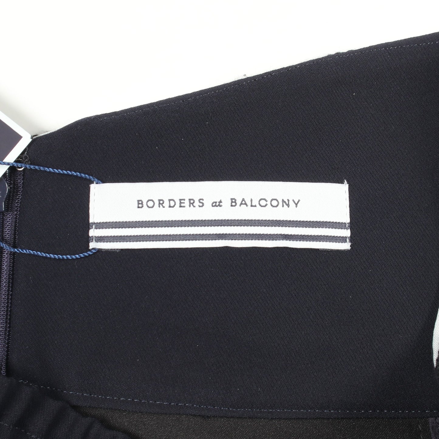 ハイウエスト ストライプ パンツ ネイビー ブラック ホワイト ボーダーズアットバルコニー ボトムス BORDERS at BALCONY