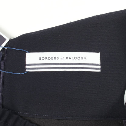 ハイウエスト ストライプ パンツ ネイビー ブラック ホワイト ボーダーズアットバルコニー ボトムス BORDERS at BALCONY