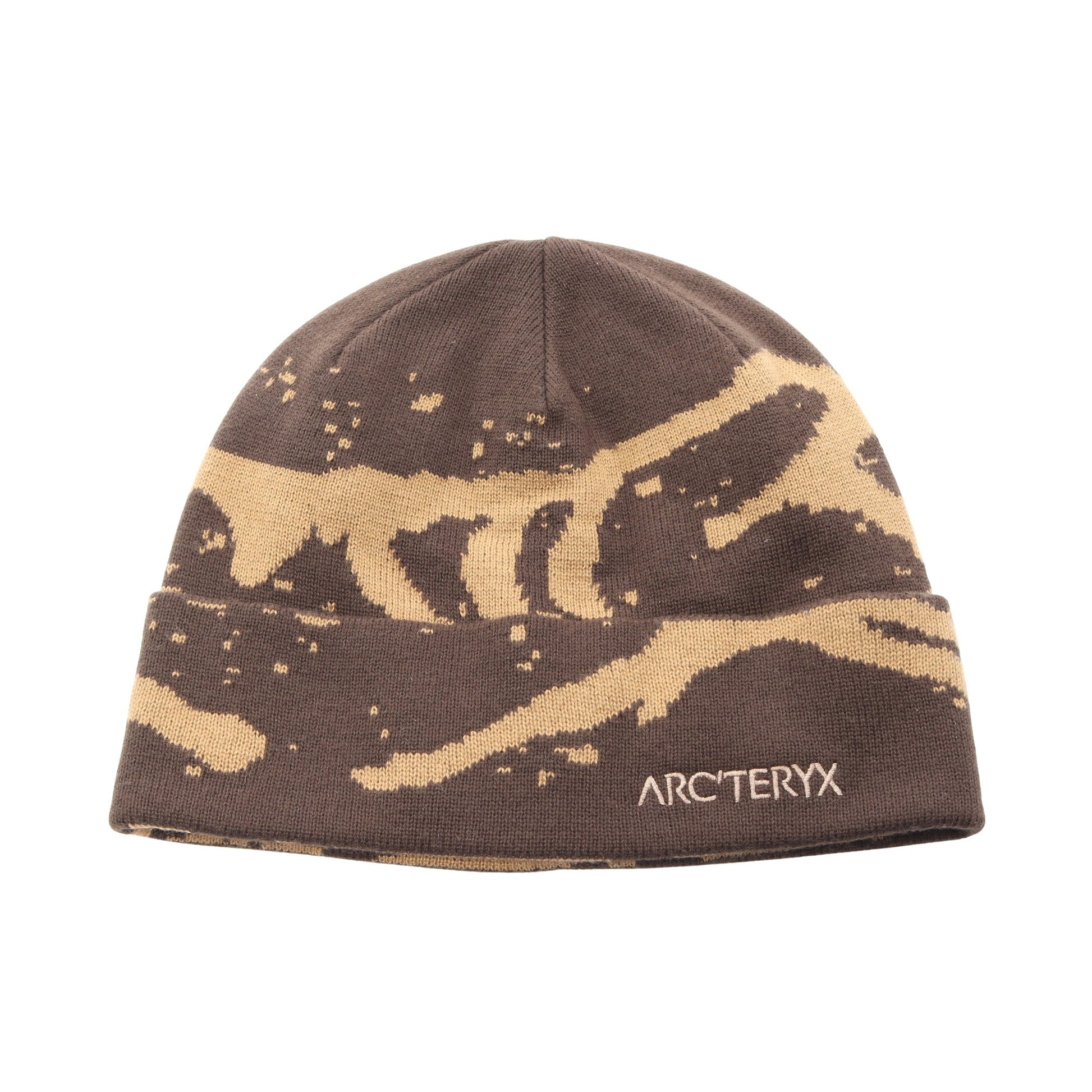 ロゴ刺繍 総柄 ニット帽 ビーニー ブラウン アークテリクス 財布・小物 ARC'TERYX
