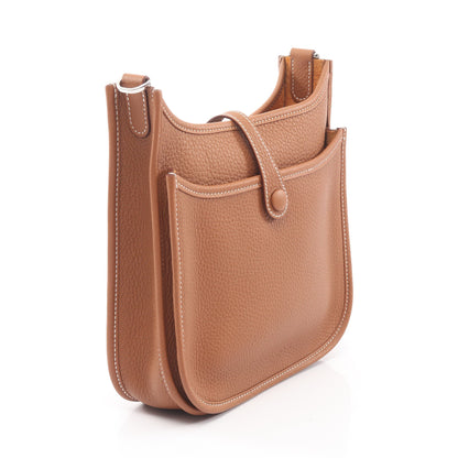 エヴリン23 ゴールド ショルダーバッグ トリヨンクレマンス ブラウン シルバー金具 G刻印 エルメス バッグ HERMES