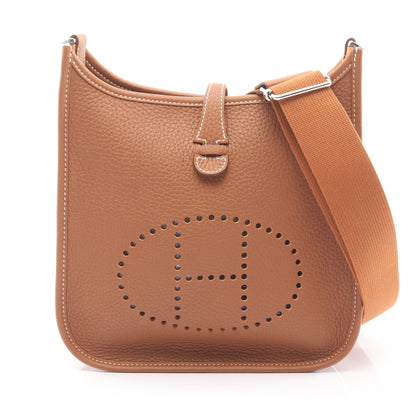 エヴリン23 ゴールド ショルダーバッグ トリヨンクレマンス ブラウン シルバー金具 G刻印 エルメス バッグ HERMES