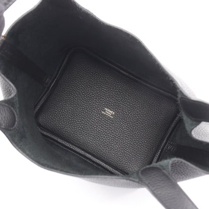 ピコタンロックPM ハンドバッグ トリヨンクレマンス ブラック ゴールド金具 W刻印 エルメス バッグ HERMES