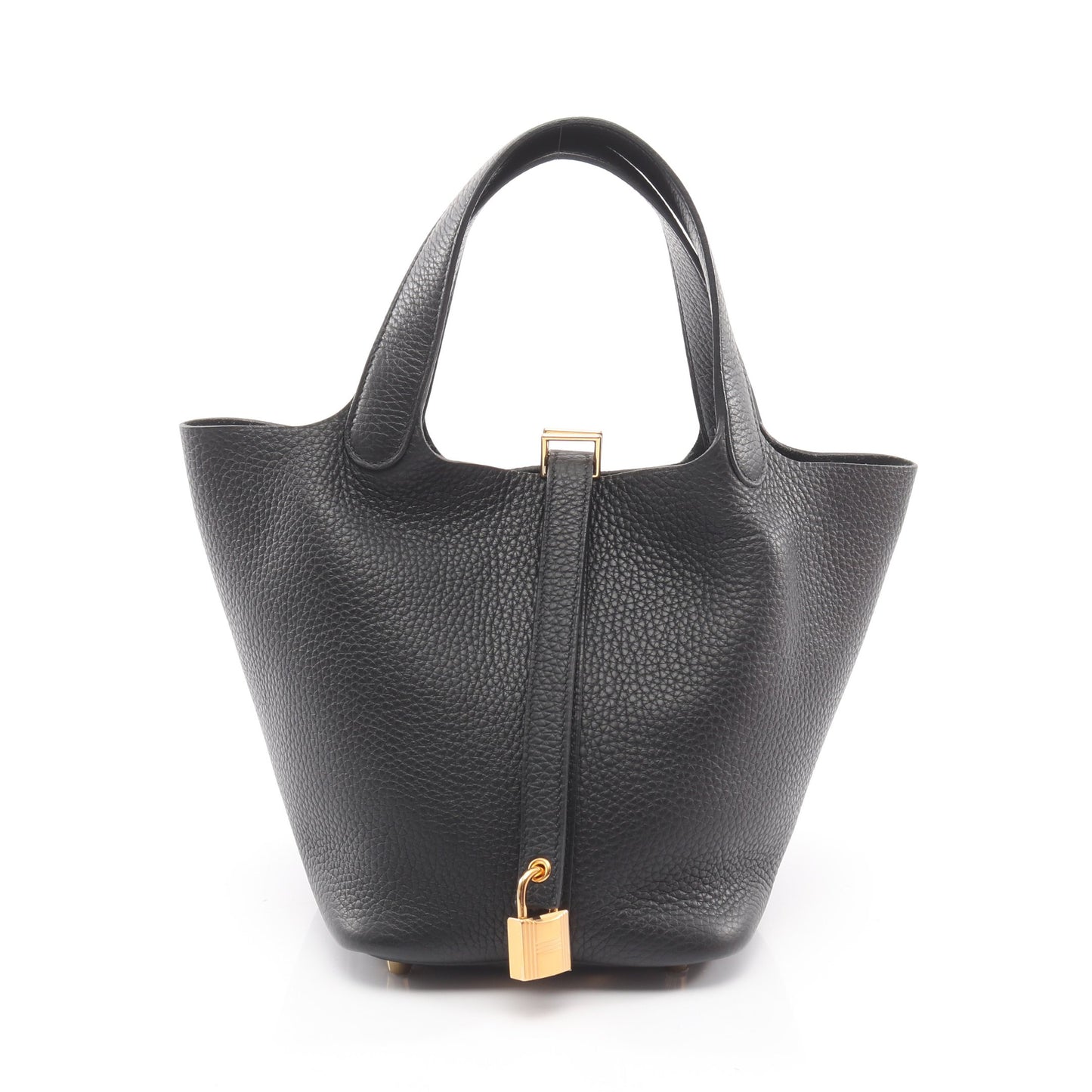 ピコタンロックPM ハンドバッグ トリヨンクレマンス ブラック ゴールド金具 W刻印 エルメス バッグ HERMES