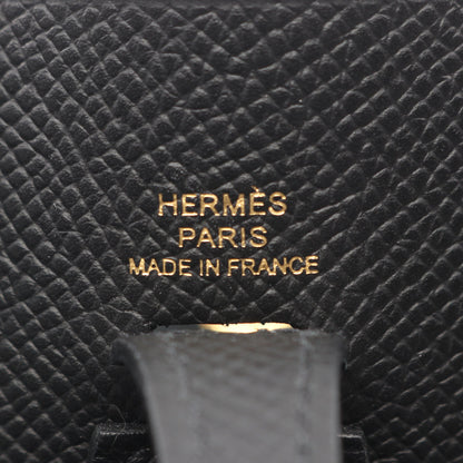 エヴリン セリエ 16 ショルダーバッグ ヴォーエプソン ブラック ゴールド金具 W刻印 エルメス バッグ HERMES
