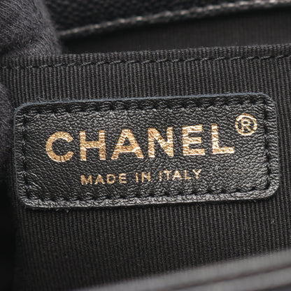 マトラッセ バックパック リュックサック キャビアスキン ブラック ゴールド金具 シャネル バッグ CHANEL