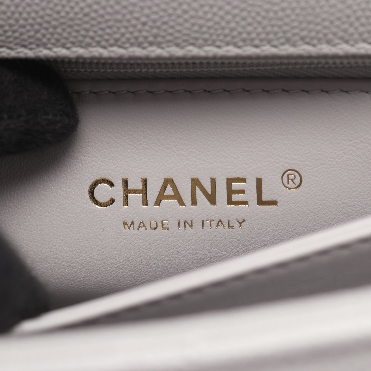 ココハンドル フラップ マトラッセ 2WAY ハンドバッグ キャビアスキン グレー ゴールド金具 シャネル バッグ CHANEL