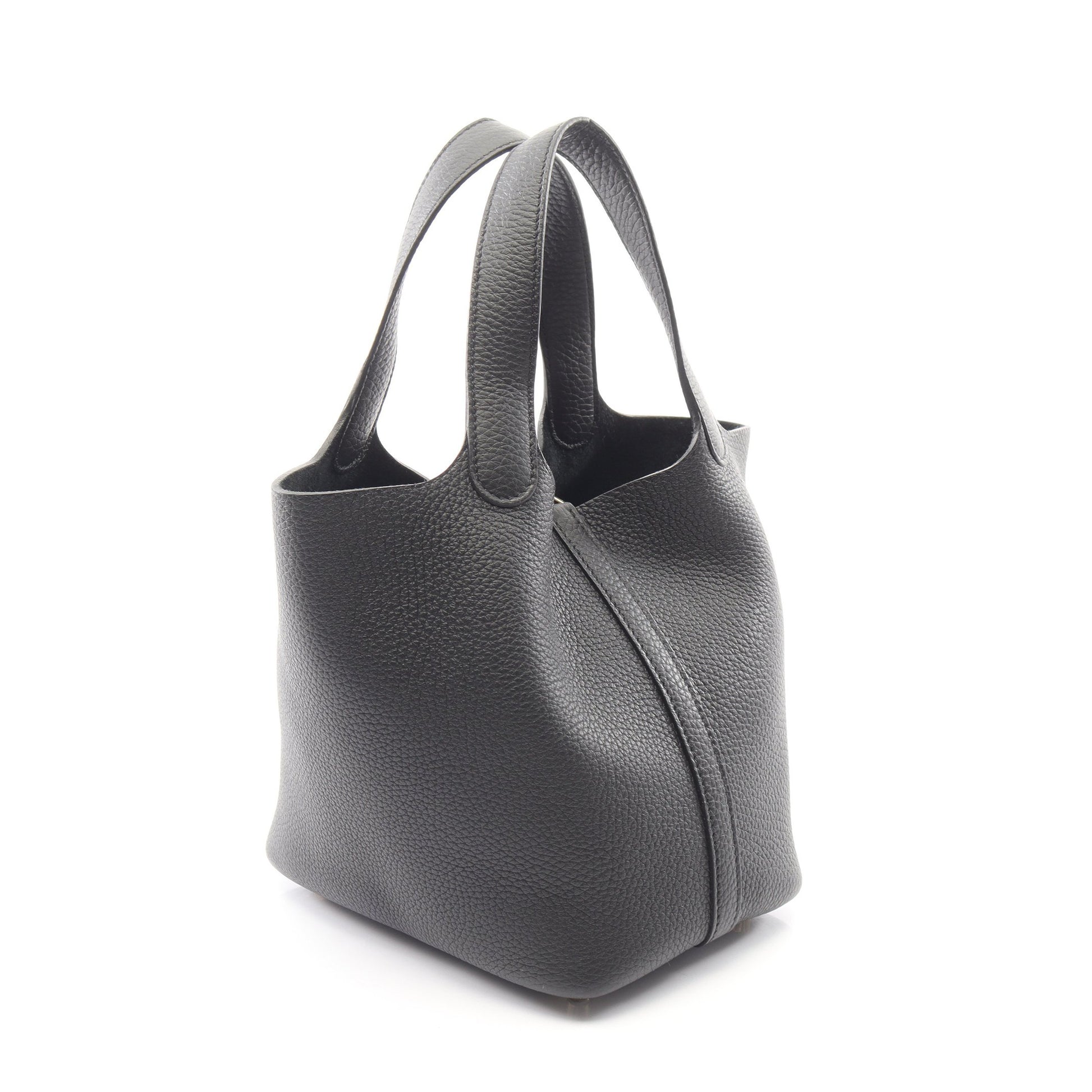 ピコタンロックPM ハンドバッグ トリヨンクレマンス ブラック ゴールド金具 G刻印 エルメス バッグ HERMES