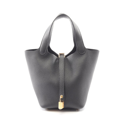 ピコタンロックPM ハンドバッグ トリヨンクレマンス ブラック ゴールド金具 G刻印 エルメス バッグ HERMES