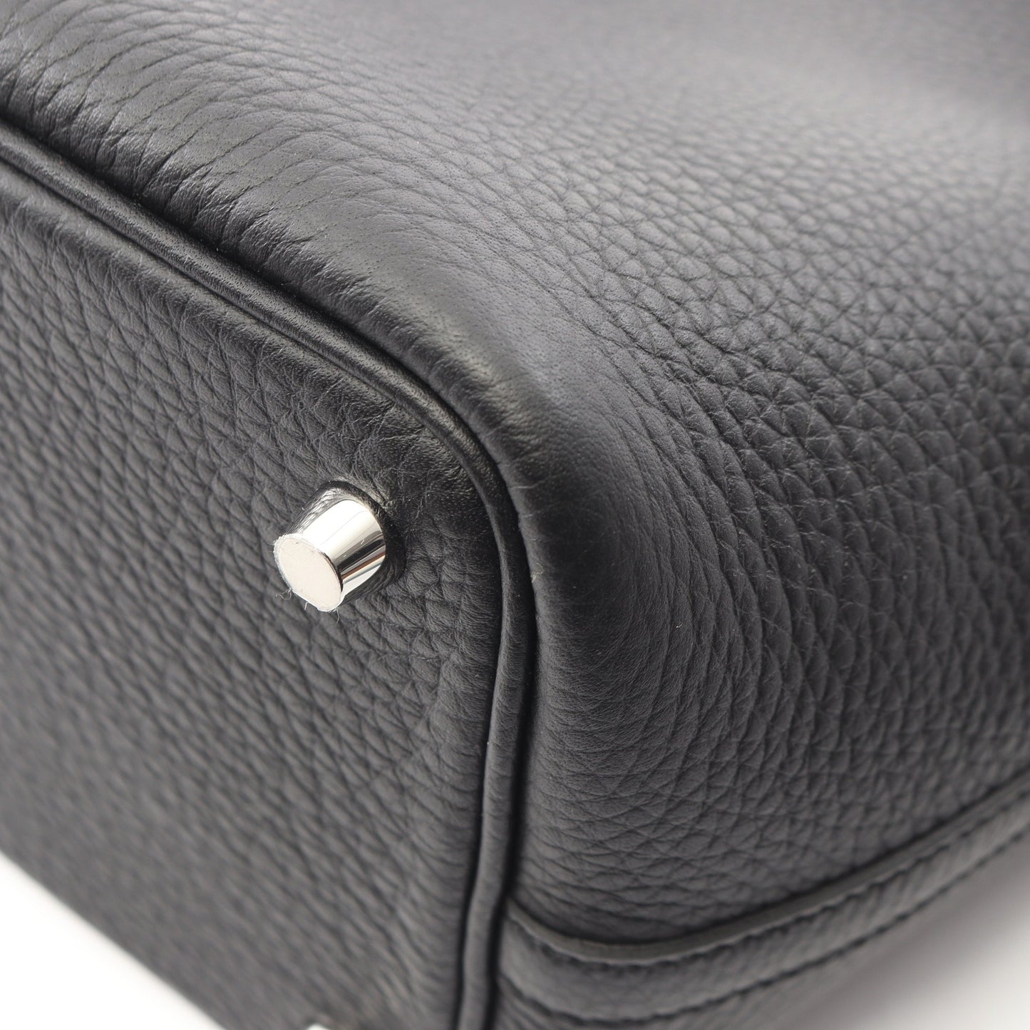 ピコタンロックPM ハンドバッグ トリヨンクレマンス ブラック シルバー金具 K刻印 エルメス バッグ HERMES