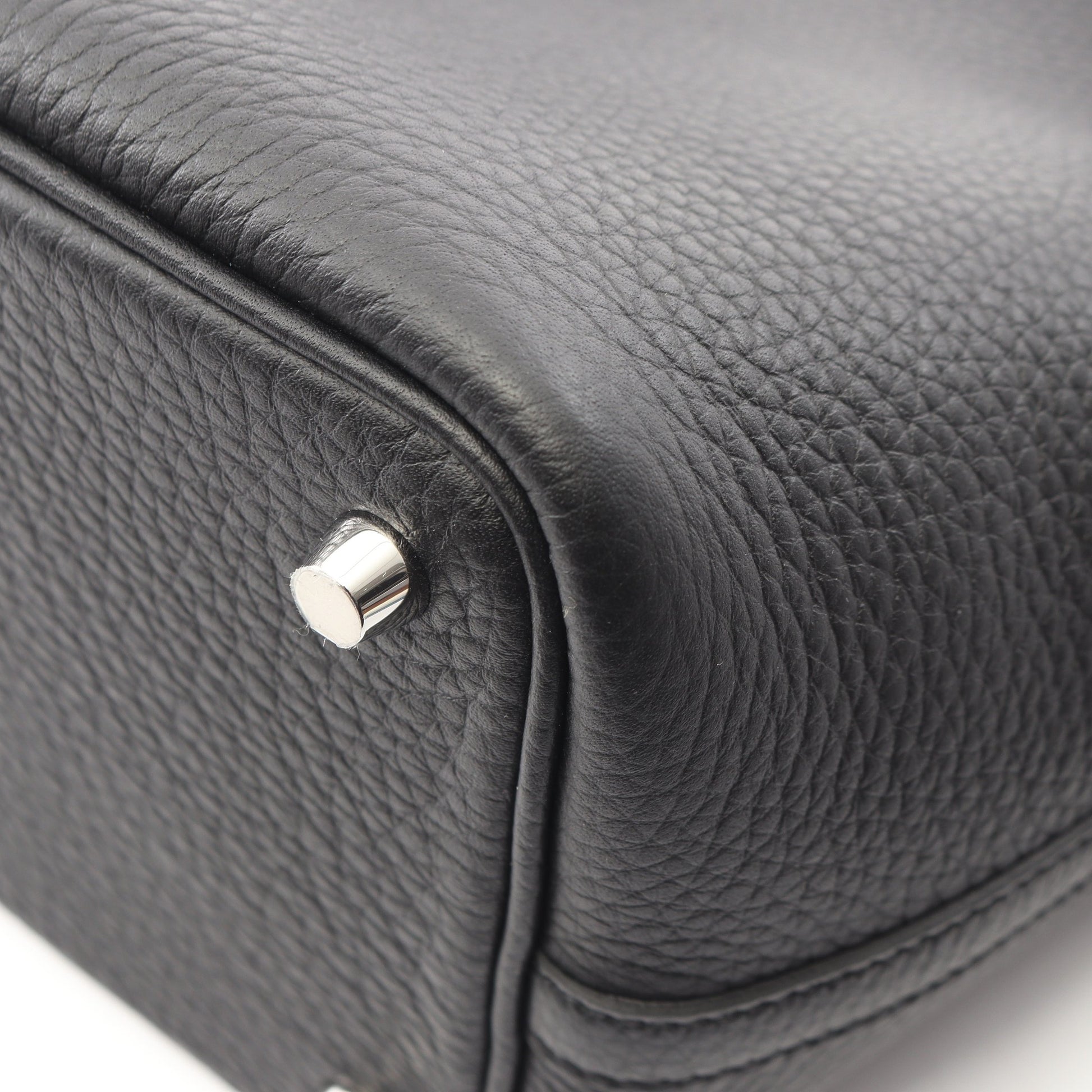 ピコタンロックPM ハンドバッグ トリヨンクレマンス ブラック シルバー金具 K刻印 エルメス バッグ HERMES