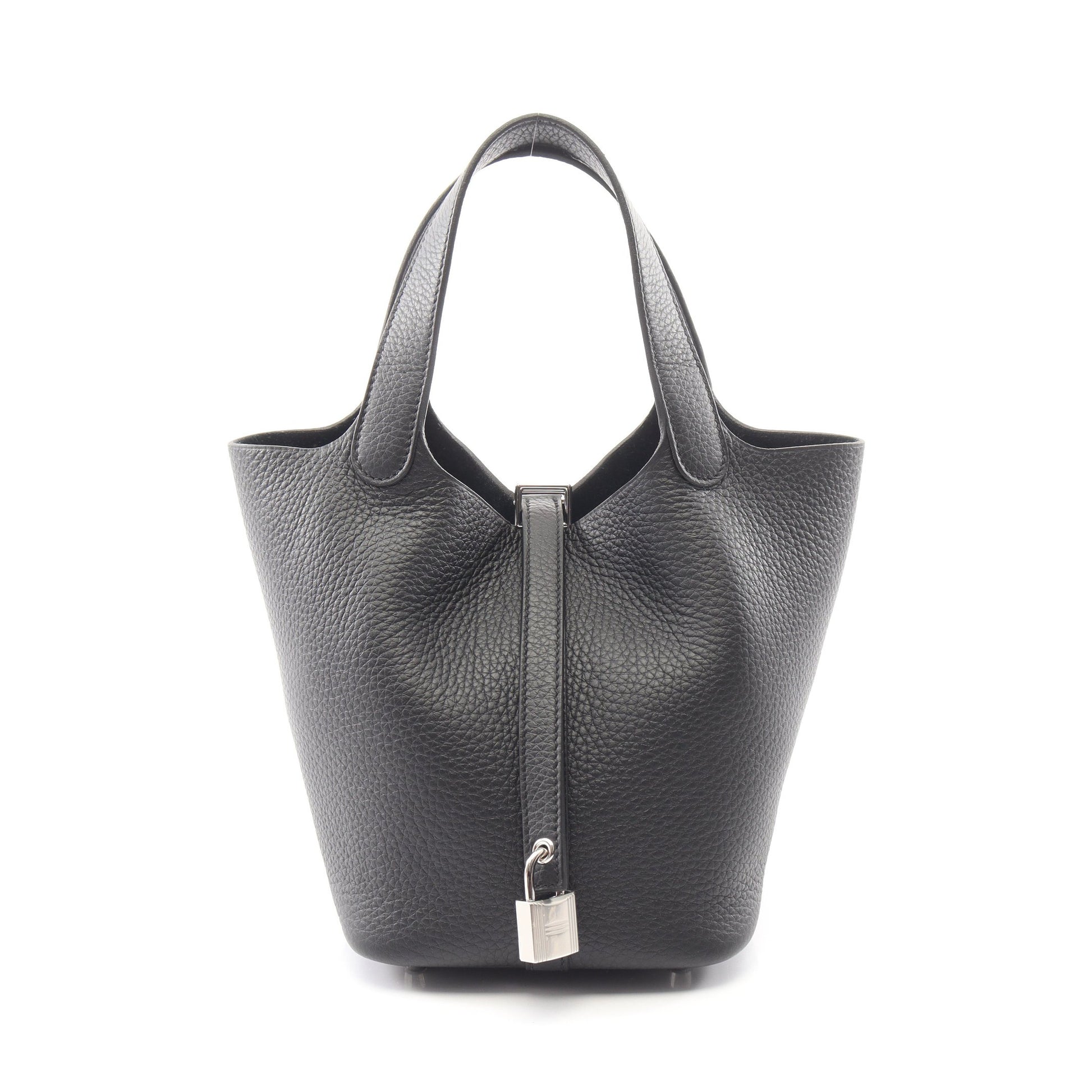 ピコタンロックPM ハンドバッグ トリヨンクレマンス ブラック シルバー金具 K刻印 エルメス バッグ HERMES