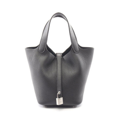 ピコタンロックPM ハンドバッグ トリヨンクレマンス ブラック シルバー金具 K刻印 エルメス バッグ HERMES