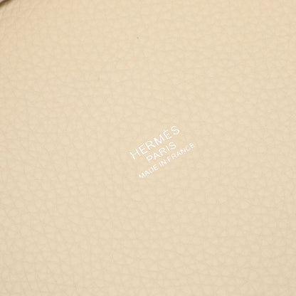 ピコタンロックPM クレ ハンドバッグ トリヨンクレマンス オフホワイト シルバー金具 K刻印 エルメス バッグ HERMES